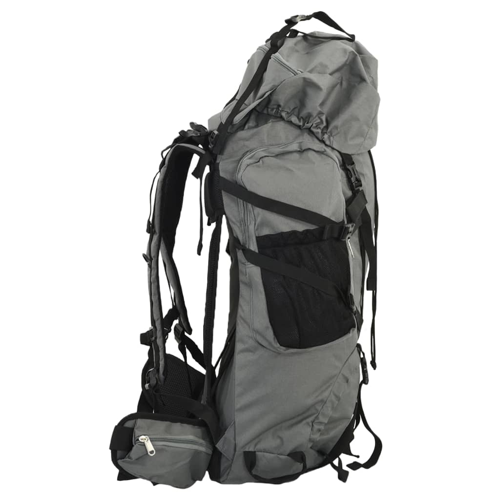Zaino da Trekking Grigio 100 L in Tessuto Oxford