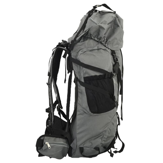 Zaino da Trekking Grigio 100 L in Tessuto Oxford