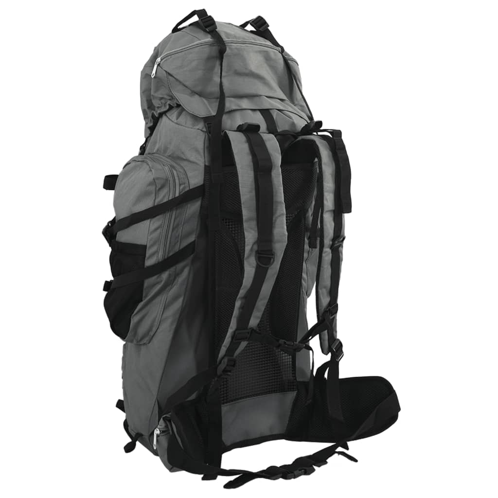 Zaino da Trekking Grigio 100 L in Tessuto Oxford
