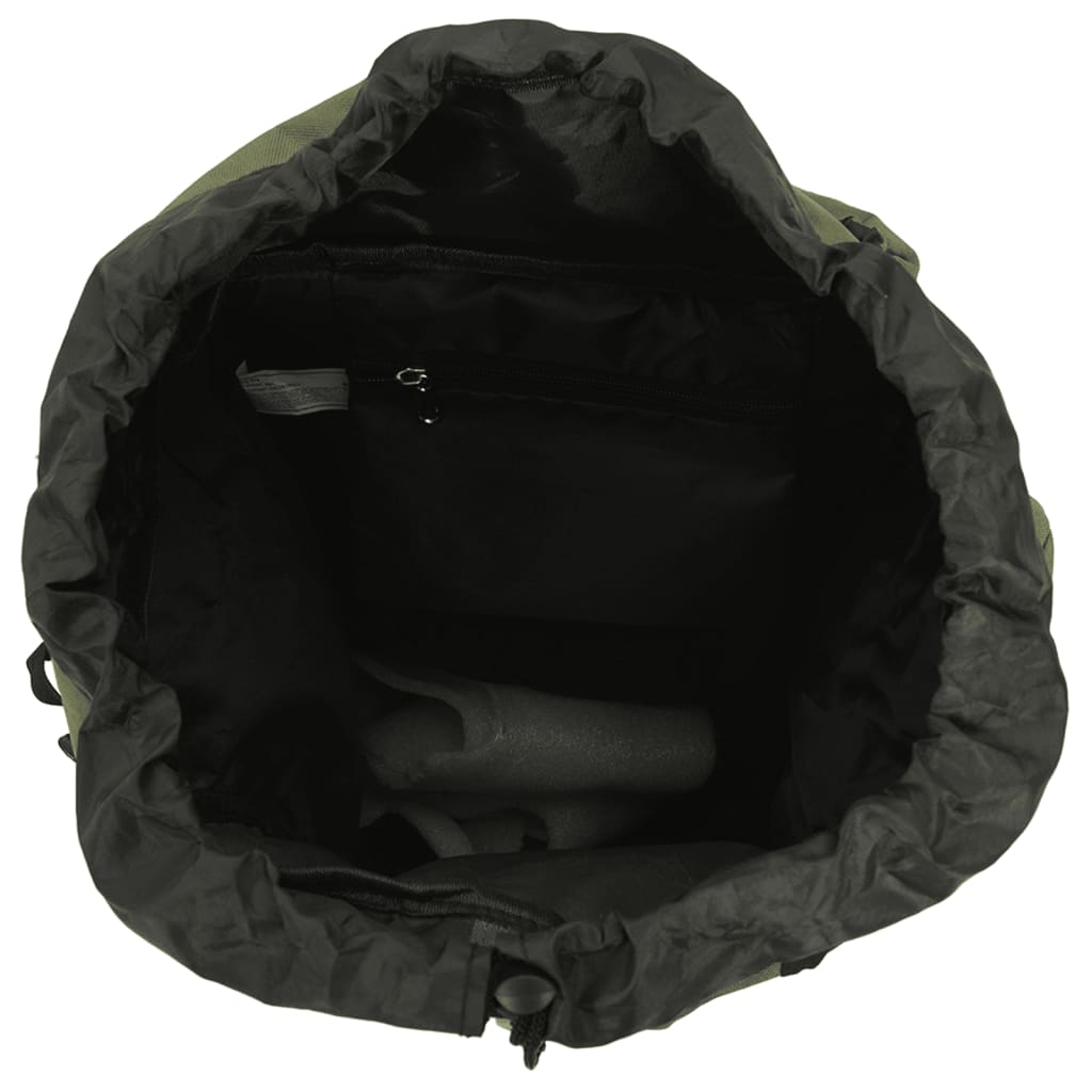 Zaino da Trekking Verde Militare 100 L in Tessuto Oxford