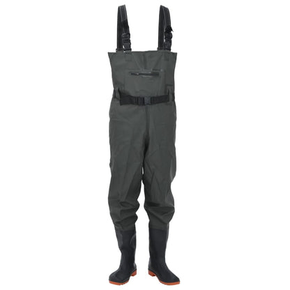 Wader con Stivali e Cintura Verde Scuro Taglia 41