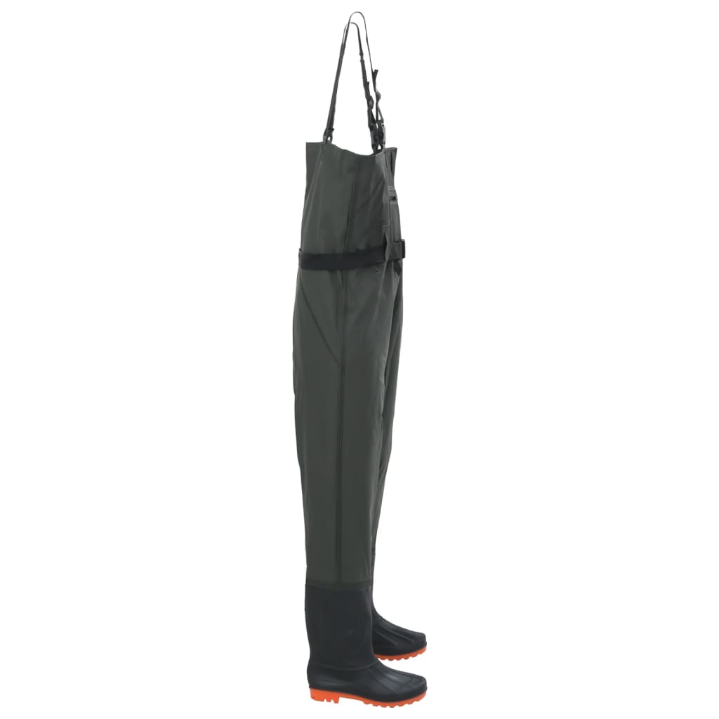 Wader con Stivali e Cintura Verde Scuro Taglia 41