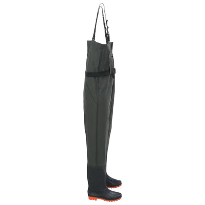 Wader con Stivali e Cintura Verde Scuro Taglia 41