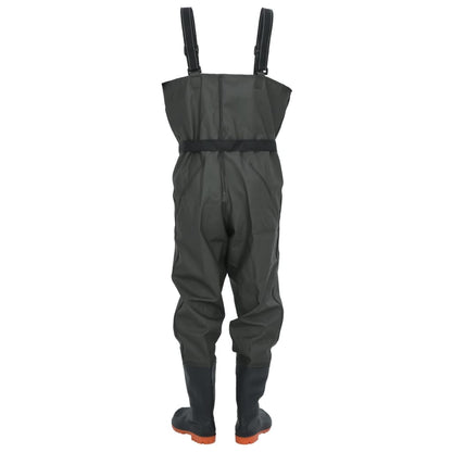 Wader con Stivali e Cintura Verde Scuro Taglia 41