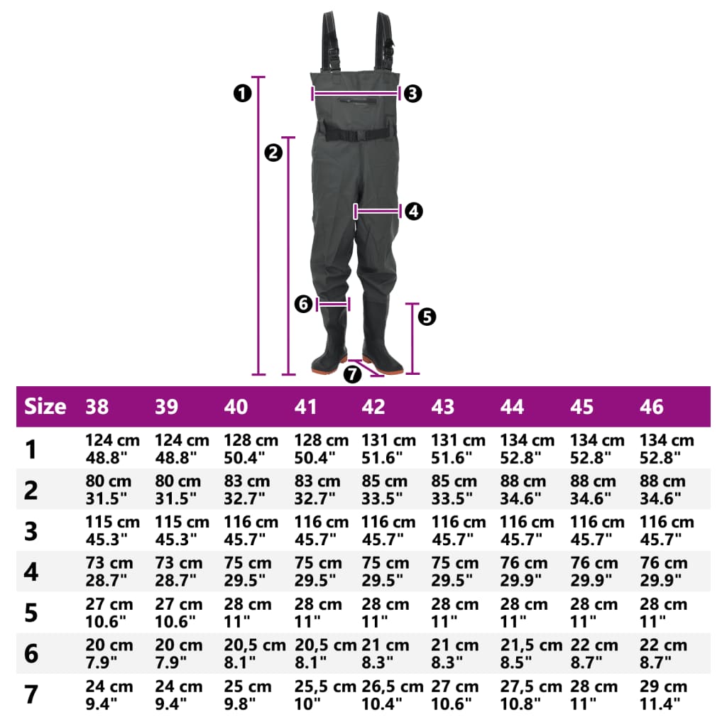 Wader con Stivali e Cintura Verde Scuro Taglia 41