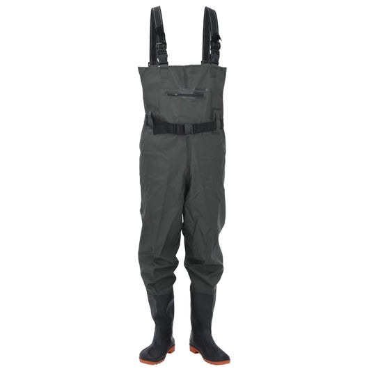 Wader con Stivali e Cintura Verde Scuro Taglia 43