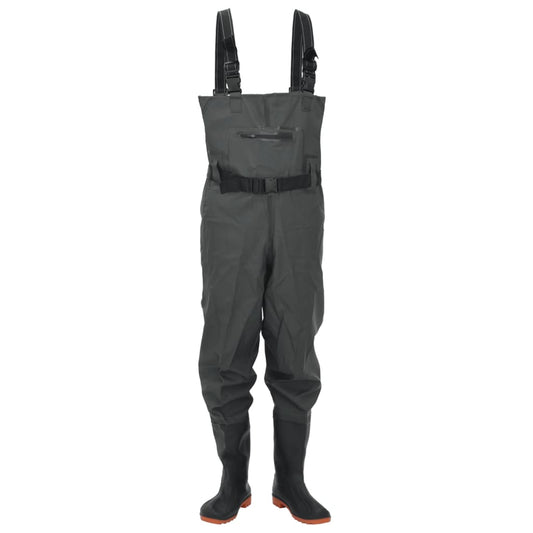 Wader con Stivali e Cintura Verde Scuro Taglia 44