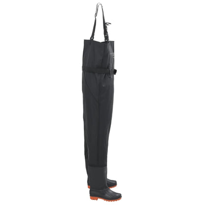 Wader con Stivali e Cintura Nero Taglia 43