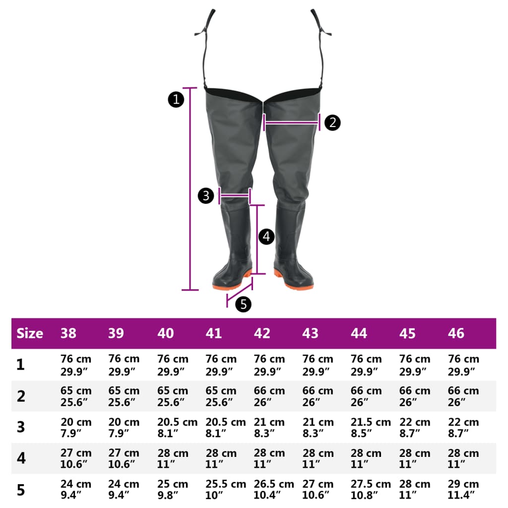 Waders Verde Scuro Misura 40