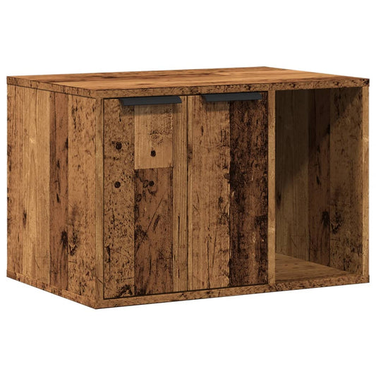 Recinto Lettiera Gatti Legno Vecchio 60x40x40 cm in Truciolato
