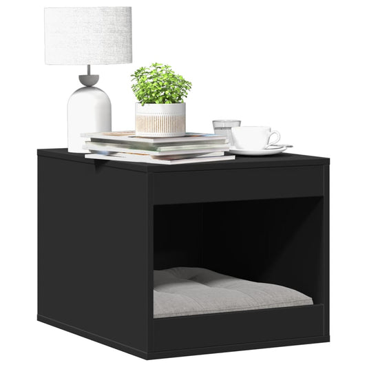 Recinto per Lettiera per Gatti Nero 47x59x42 cm in Truciolato