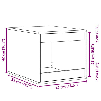 Recinto Lettiera Gatti Rovere Marrone 47x59x42 cm in Truciolato