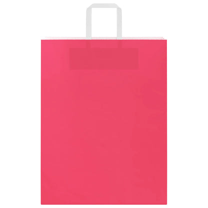 Sacchetti di Carta 250 pz con Manici Rosa 32x12x42 cm