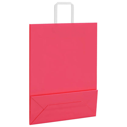 Sacchetti di Carta 250 pz con Manici Rosa 32x12x42 cm