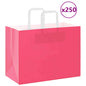 Sacchetti di Carta 250 pz con Manici Rosa 32x17x25 cm