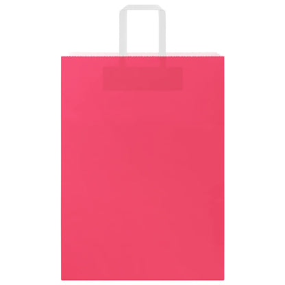 Sacchetti di Carta 250 pz con Manici Rosa 32x17x44 cm