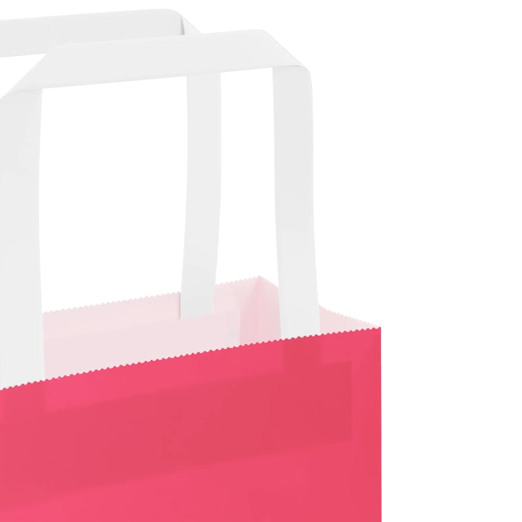 Sacchetti di Carta 250 pz con Manici Rosa 32x17x44 cm