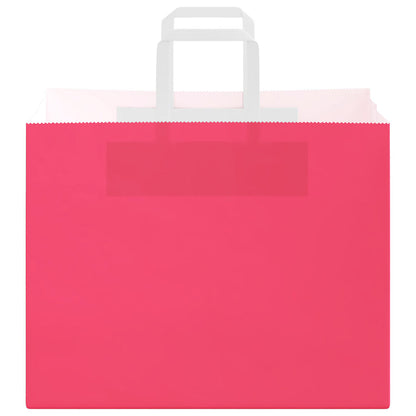 Sacchetti di Carta 250 pz con Manici Rosa 32x22x24 cm