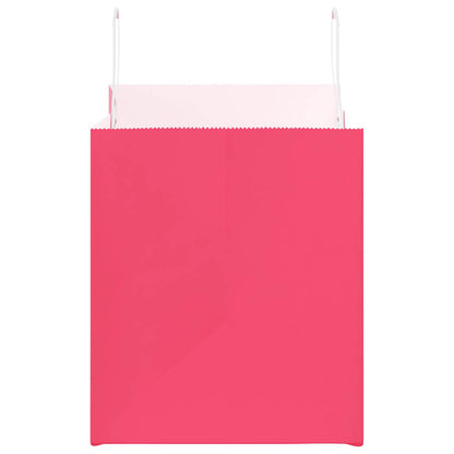 Sacchetti di Carta 250 pz con Manici Rosa 32x22x24 cm