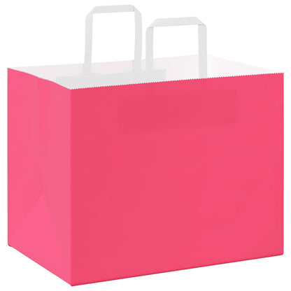 Sacchetti di Carta 250 pz con Manici Rosa 32x22x24 cm