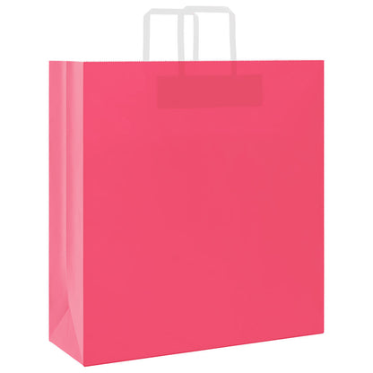 Sacchetti di Carta 250 pz con Manici Rosa 45x17x48 cm