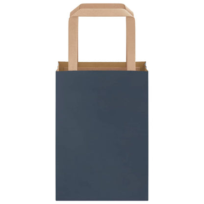 Sacchetti di Carta 50 pz con Manici Blu 15x8x21 cm