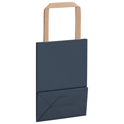 Sacchetti di Carta 50 pz con Manici Blu 15x8x21 cm