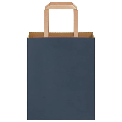 Sacchetti di Carta 50 pz con Manici Blu 18x8x22 cm