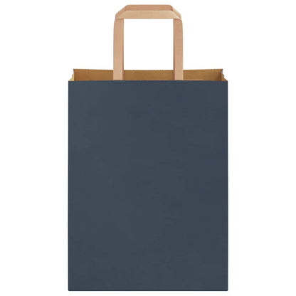 Sacchetti di Carta 50 pz con Manici Blu 21x11x28 cm