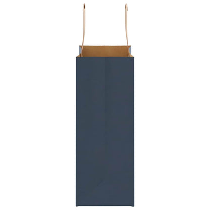 Sacchetti di Carta 50 pz con Manici Blu 21x11x28 cm
