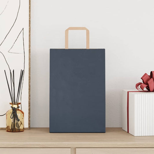 Sacchetti di Carta 50 pz con Manici Blu 21x11x31 cm