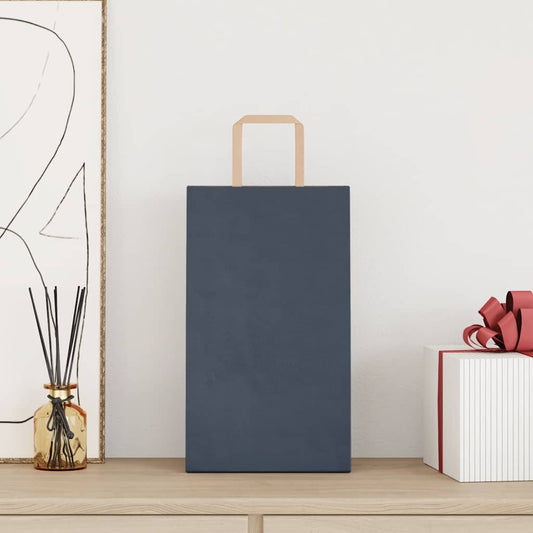 Sacchetti di Carta 50 pz con Manici Blu 21x11x36 cm