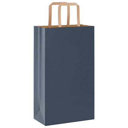 Sacchetti di Carta 50 pz con Manici Blu 21x11x36 cm