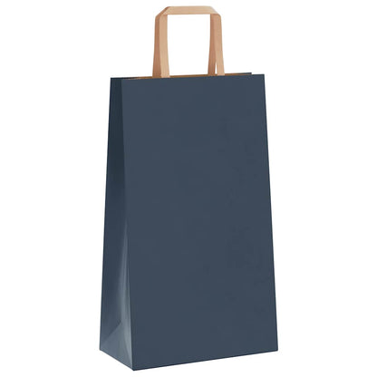 Sacchetti di Carta 50 pz con Manici Blu 21x11x36 cm