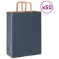 Sacchetti di Carta 50 pz con Manici Blu 26x12x35 cm