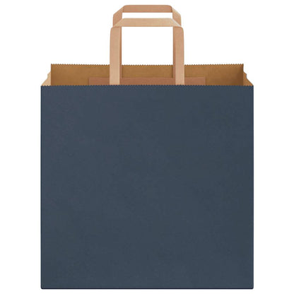 Sacchetti di Carta 50 pz con Manici Blu 26x17x25 cm