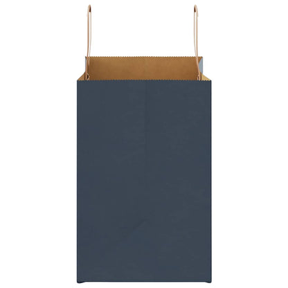 Sacchetti di Carta 50 pz con Manici Blu 26x17x25 cm