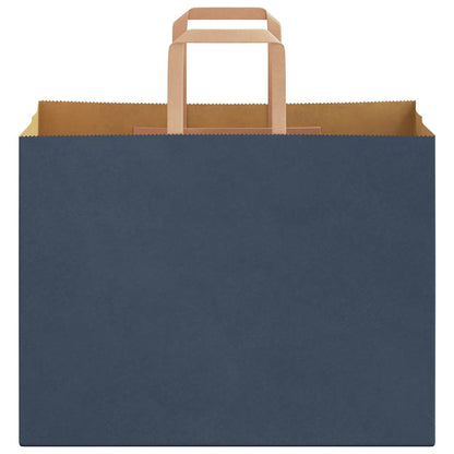 Sacchetti di Carta 50 pz con Manici Blu 32x17x25 cm