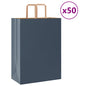 Sacchetti di Carta 50 pz con Manici Blu 32x17x44 cm