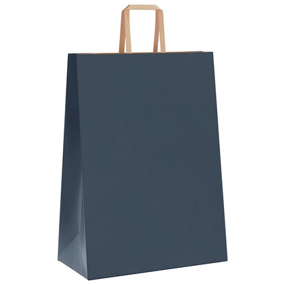 Sacchetti di Carta 50 pz con Manici Blu 32x17x44 cm