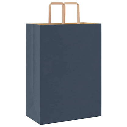 Sacchetti di Carta 50 pz con Manici Blu 32x17x44 cm