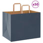 Sacchetti di Carta 50 pz con Manici Blu 32x22x24 cm