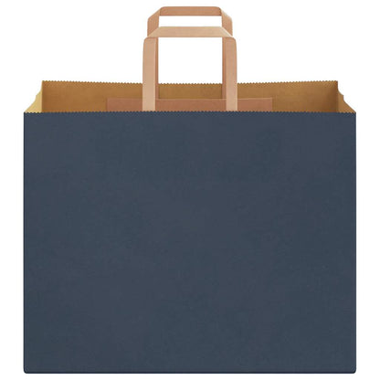 Sacchetti di Carta 50 pz con Manici Blu 32x22x24 cm