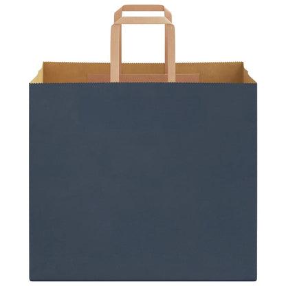 Sacchetti di Carta 50 pz con Manici Blu 32x22x28 cm