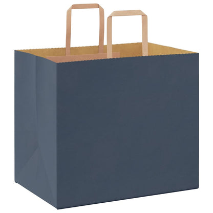 Sacchetti di Carta 50 pz con Manici Blu 32x22x28 cm