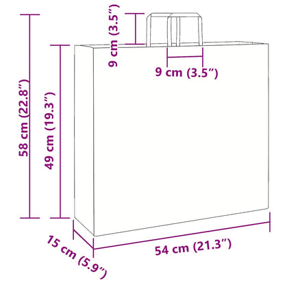 Sacchetti di Carta 50 pz con Manici Blu 54x15x49 cm
