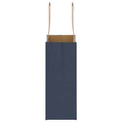 Sacchetti di Carta 250 pz con Manici Blu 15x8x21 cm