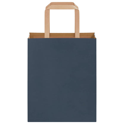 Sacchetti di Carta 250 pz con Manici Blu 18x8x22 cm