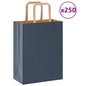Sacchetti di Carta 250 pz con Manici Blu 21x11x28 cm