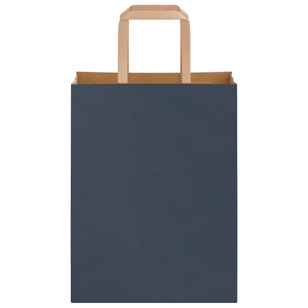 Sacchetti di Carta 250 pz con Manici Blu 21x11x28 cm